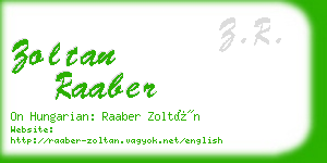 zoltan raaber business card